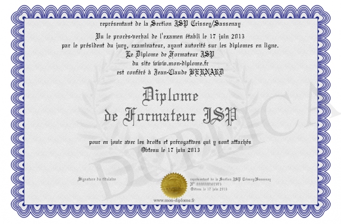 diplome formateur